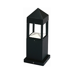 Outdoor LED Sockelleuchte Typ Nr. 0599, IP44, H�he 37cm, 12W 3000K 1200lm, Direkt / Indirekt, dimmbar, Alu-Guss / klar