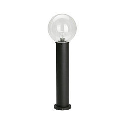 Bollard light Type No. 2012, with glass ball � 25cm, E27, black matt / crystal glass