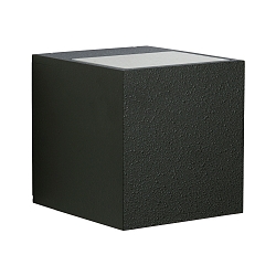 LED Au�enwand-Strahler Typ Nr. 2417, Up/Down, breit/breit, Eckig, IP44, 230V, 13.4W 3000K 1200lm, Glas, Schwarz