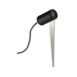 LED Spie�strahler Typ Nr. 2433, IP54, rund, 230V, 4W 3000K 230lm, schwenkbar, Alu-Guss / Sicherheitsglas, Schwarz matt