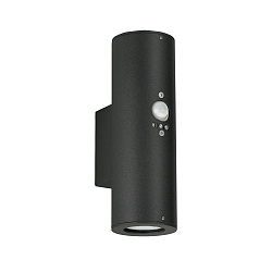 Au�enwand-Strahler Typ Nr. 2480, mit Sensor, Up/Down, IP44, 2x GU10 PAR16, starr, schwarz