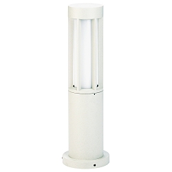 Outdoor Pedestal luminaire Type No. 0507, IP44, height 50cm, E27 max. 20W (LED), cast alu / opal glass, white