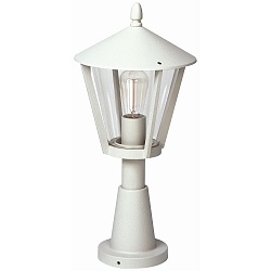 Sockelleuchte Landhausstil modern Typ Nr. 0529, IP44, H�he 56.5cm, E27 QA55 max. 57W, Alu-Guss / Acrylglas klar, Wei�