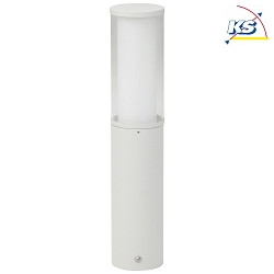 Pedestal luminaire Type No. 0545, IP44, 50cm, E27 max. 20W (LED), stainless steel / acrylic glass / inside opal, white matt
