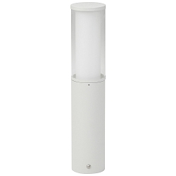 Pedestal luminaire Type No. 0545, IP44, 50cm, E27 max. 20W (LED), stainless steel / acrylic glass / inside opal, white matt