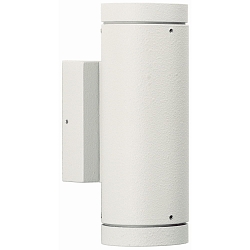 Au�enwand-Strahler Typ Nr. 2198 - 2-seitig, IP44, 2x GU10 PAR16 max. 50W, starr, Alu-Guss / Borosilikatglas, Wei� matt