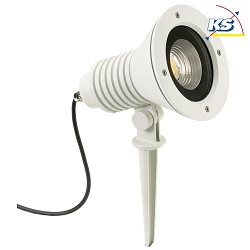 LED Spiestrahler Typ Nr. 2383, IP54, 29W 3000K 4480lm 30, dreh- und schwenkbar, dimmbar, Alu-Guss / Glas, Wei matt