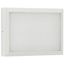 Outdoor LED Wand- und Deckenleuchte Typ Nr. 6403, IP54 IK08, 26 x 19cm, 16W 3000K 1600lm, dimmbar, Wei� matt