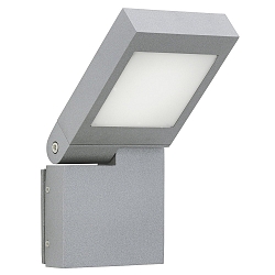 LED Au�enwandleuchte Typ Nr. 0111, IP44, 14W 3000K 1400lm, schwenkbar 90� stufenlos, Alu-Guss / Opalglas, Edelstahl matt