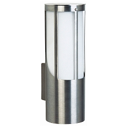 Outdoor Wall luminaire Type No. 0256, IP44, E27 QA55 max. 57W, stainless steel / opal glass