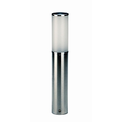 Pedestal luminaire Type No. 0506, round, IP44, 50cm, E27 max. 20W (LED), stainless steel / acrylic glass