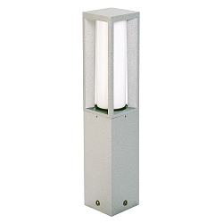 Sockelleuchte Typ Nr. 0508, IP44, H�he 50cm, E27 max. 20W (LED), Alu-Guss / Opalglas, Silber
