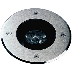 LED Erdeinbaustrahler Typ Nr. 2188, IP67 IK08, � 16cm, 4.5W 3000K 330lm, schwenkbar 30�, befahrbar, Edelstahl