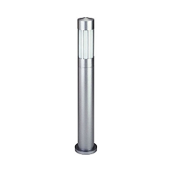 Bollard light Type No. 2249, E27, IP44, height 90cm, E27 QA55 max. 57W, cast alu / opal glass, silver