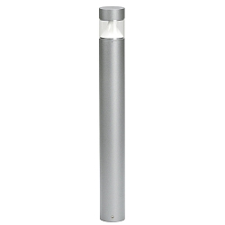 LED Bollard light Type No. 2295, 360� indirect symmetrical, 9W 3000K 1000lm, aluminum / plastic clear + opal, silver