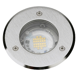 LED Erdeinbaustrahler Typ Nr. 2316, IP67 IK08, � 11cm, 5W 3000K 4801lm 30�, starr, befahrbar bis 2t, Edelstahl