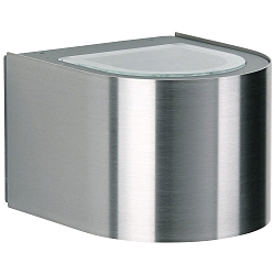 LED Outdoor Wall spot Type No. 2337 - 2-sided, wide/wide, round, IP44, 2x 3W 3000K 330lm, rigid, stainless steel, clear