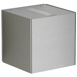 LED Outdoor Wall spot Type No. 2374 - 2-sided, tight/wide, cube, IP44, 2x 3W 3000K 330lm, rigid, stainless steel