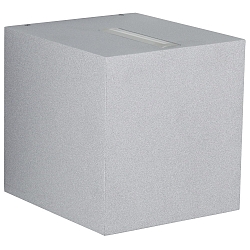 LED Au�enwand-Strahler Typ Nr. 2415, Up/Down, eng/eng, Eckig, IP44, 230V, 13.4W 3000K 1200lm, Linse klar, Silber