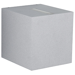 LED Au�enwand-Strahler Typ Nr. 2416, Up/Down, eng/breit, Eckig, IP44, 230V, 13.4W 3000K 1200lm, Linse + Glas, Silber