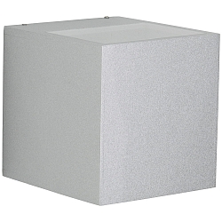 LED Au�enwand-Strahler Typ Nr. 2417, Up/Down, breit/breit, Eckig, IP44, 230V, 13.4W 3000K 1200lm, Glas, Silber