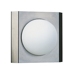 Au�enwandleuchteTyp Nr. 6112, IP44, eckig, Abdeckung halbrund, E27 QA55 max. 57W, Edelstahl