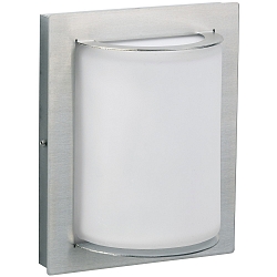 Outdoor Wall and Ceiling luminaire Type No. 6280, IP44, 16.5 x 20.5cm, E27 QA55 max. 57W, stainless steel / opal glass