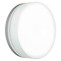 Outdoor LED Wall and Ceiling luminaire Type No. 6309, IP65, � 31cm, 36W 3000K 3600lm, silver matt / glass opal