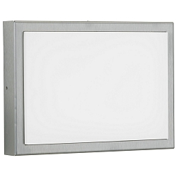 Outdoor LED Wall and Ceiling luminaire Type No. 6355, IP44, 25 x 18cm, 16W 1600lm, stainless steel