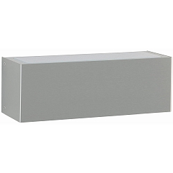 LED Au�enwandleuchte Typ Nr. 6365, 2-seitig, eckig, IP44, 30cm, 2x 7.8W 3000K 580lm, Edelstahl / Opalglas