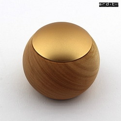remote control CASAMBI LEPUK EVOLUTION round, with sensor, 4 channel, with accumulator, with lighting, gold, light wood