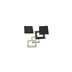 EnOcean Wandschalter-Umbau-Set OPUS 55 (J�ger Direkt-Wippe) f�r CASAMBI Funk-Einsatz R4EBT, mechanisch, anthrazit, 2-fach