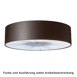 Ceiling luminaire PL SKIN 160, E27, IP20, with cover below, matt black / white