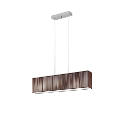 Pendant luminaire SP CLAVIUS, 100x15cm, 3x E27, IP20, chrome / tobacco