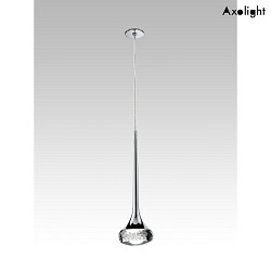 Recessed LED pendant luminaire SP FAIRY I, 6.2W, 2700K, 565lm, IP20, chrome, clear glass