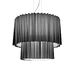 Pendelleuchte SP SKIRT 2 150, E27, IP20, wei�, mit schwarzem Netzstoff