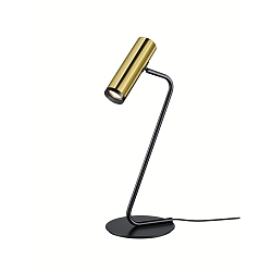 Tischleuchte 14.129, GU10, Messing poliert / schwarz  