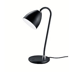 Tischleuchte 14.245, GX53, schwarz / Stoffgewebe schwarz