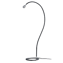 LED Stehleuchte 24.345, 4W, chrom / Stoffgewebe        