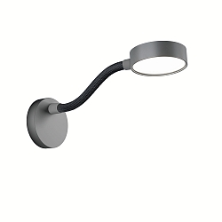 LED Wandleuchte 64.110, 6W, taupe / Stoffgewebe schwarz   