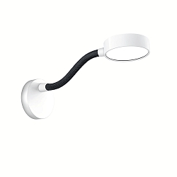 LED Wandleuchte 64.110, 6W, wei� / Stoffgewebe schwarz    