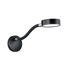 LED Wandleuchte 64.110, 6W, schwarz / Stoffgewebe schwarz 