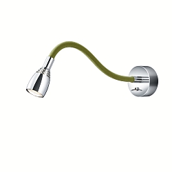 LED Wandleuchte 64.361, 1W, chrom / samt gr�n           