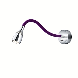 LED Wandleuchte 64.361, 1W, chrom / samt violett        