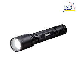 Blulaxa LED Flashlight 10W, cold-white, 2 switching stages, Signal flashing mode, adjustable focus, detachable hand strap