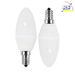 Blulaxa LED Lampe SMD Essential Kerzenform, 3W, 230°, E14, warmweiß, Doppelpack