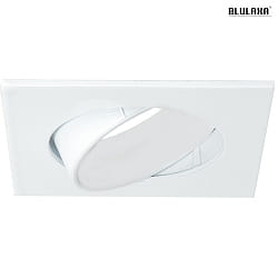 Blulaxa Mounting frame for LED Reflector cutting out: 68 mm, square, adjustable, incl. 1x GU10 socket, white