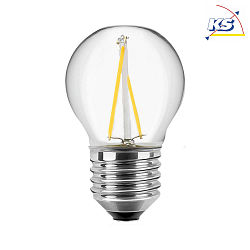 Blulaxa LED Filament Glühfaden Lampe Tropfenform RETRO klar G45, 300°, E27, warmweiß, Glas, 2W