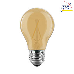 Blulaxa LED Filament Vintage Lampe Birnenform Goldglas amber, 300°, E27, warmweiß, 4W