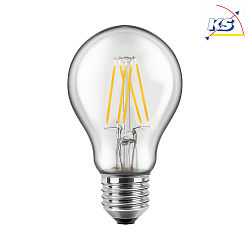 LED-Lampe Filament Birnenform E27, 7W, 810lm, 2700K warmweiß, 300°, Glas klar CRI >90